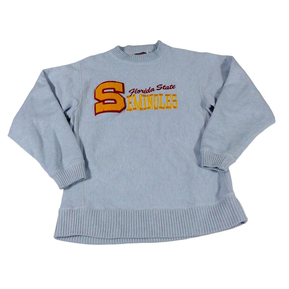 Florida State Seminoles Vintage 90s Embroidered Nutmeg Sweatshirt Made USA Large